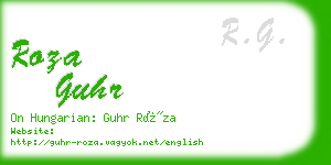 roza guhr business card